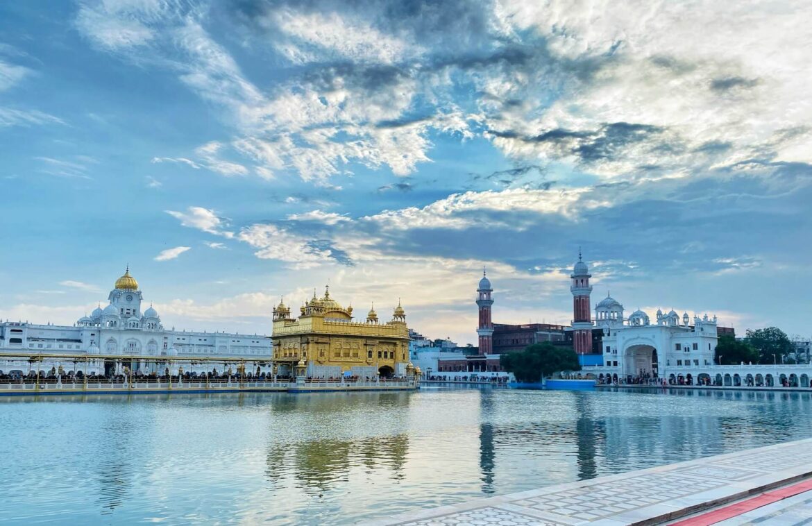 Golden Temple under a misty morning sky showcasing Amritsar weather and its beauty