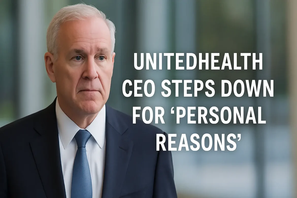 UnitedHealth CEO steps down for personal reasons